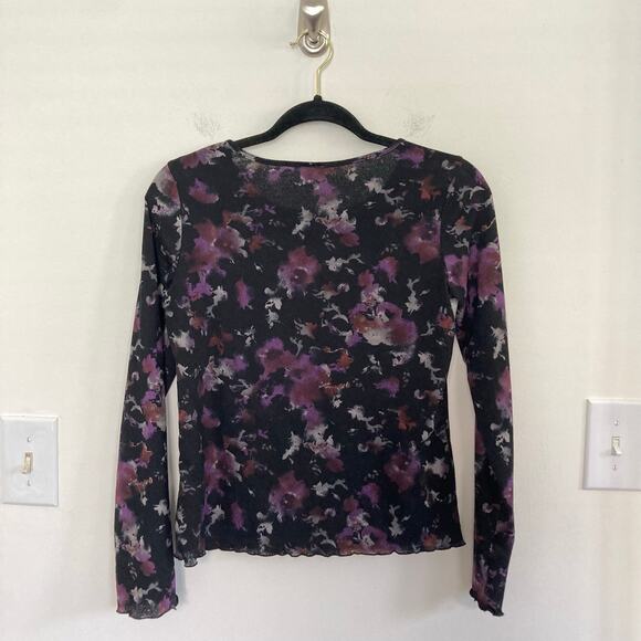 Whimsygoth J. Jill Black and Purple Floral Cardigan - Picture 3 of 7